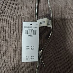 NWT Hollister quarter-zip knit sweater